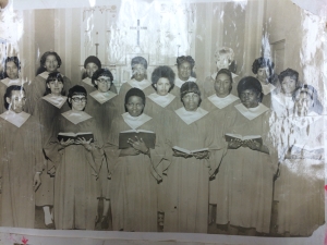 Choir picture including my godmother, Helen Brandt (2nd row, 1st left) and my grandmother, Ilene Williams (3rd row, 1st right)